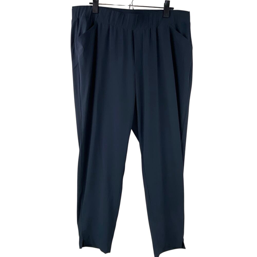 J. Jill Fit Lightweight Pants Size 1X Black Pockets Athletic Fitness
